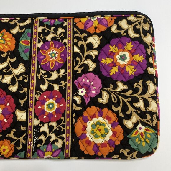 Vera Bradley 17" Laptop Sleeve Suzani Floral Quilted Soft Cotton Zip Top NEW - Picture 8 of 13